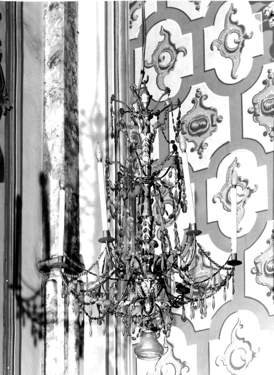 lampadario, serie - bottega piemontese (terzo quarto sec. XIX)