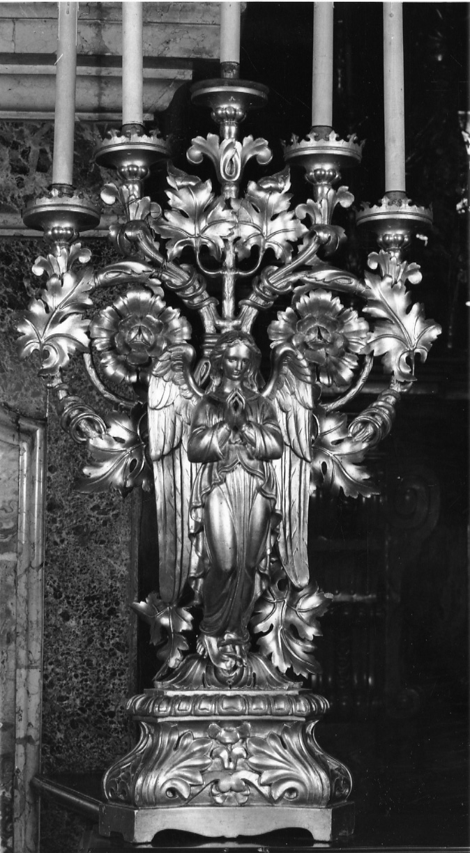 angelo (candelabro - a statua, serie) - bottega piemontese (seconda metà sec. XVIII)