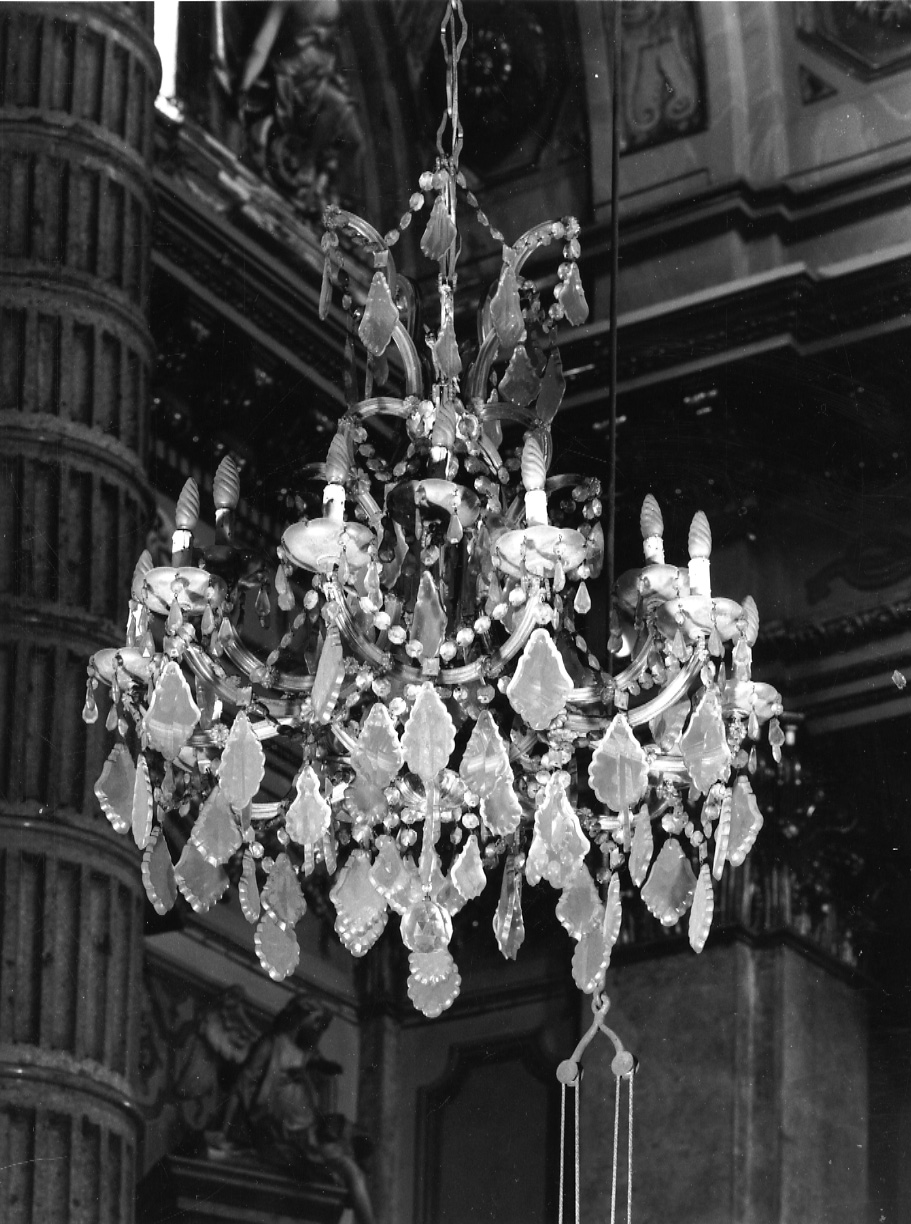 lampadario - a bracci, serie - bottega piemontese (metà sec. XVIII)