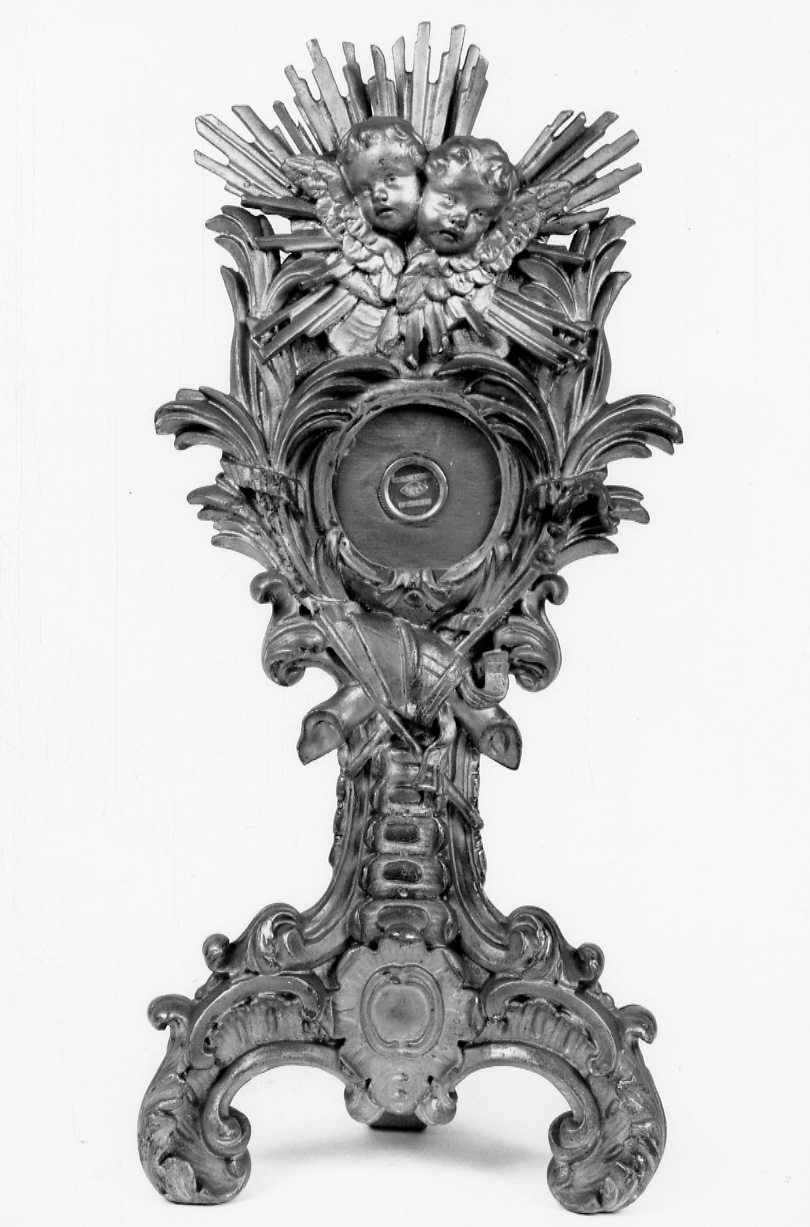 cherubini (reliquiario - a ostensorio, opera isolata) - bottega piemontese (secondo quarto sec. XVIII)