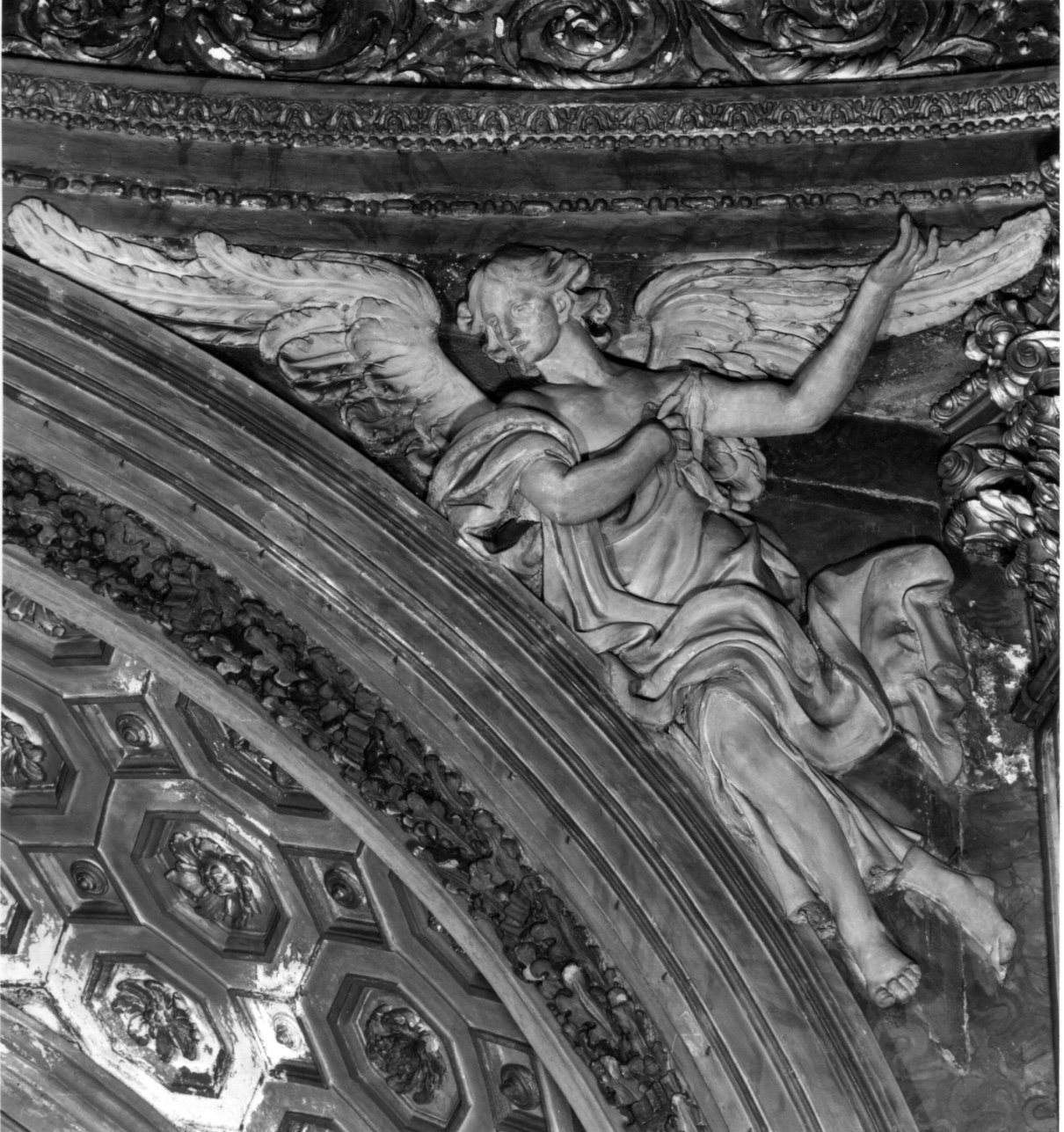angelo (rilievo, opera isolata) di Juvarra Filippo, Agliaudi Ignazio detto Giovanni Pietro Baroni - bottega luganese (metà sec. XVIII)