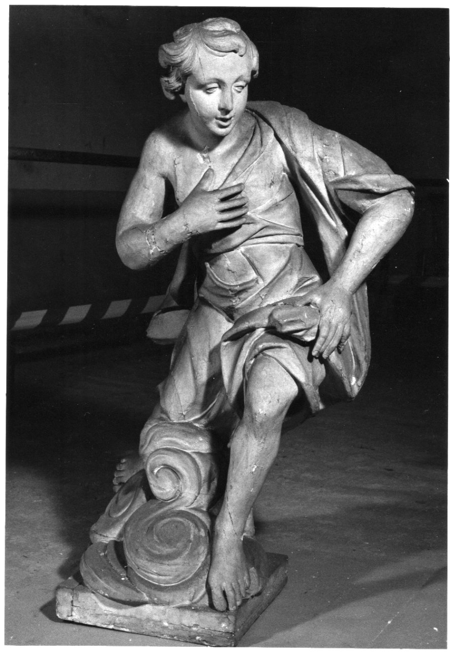 angelo adorante (statua, opera isolata) di Plura Carlo Giuseppe (cerchia) (metà sec. XVIII)