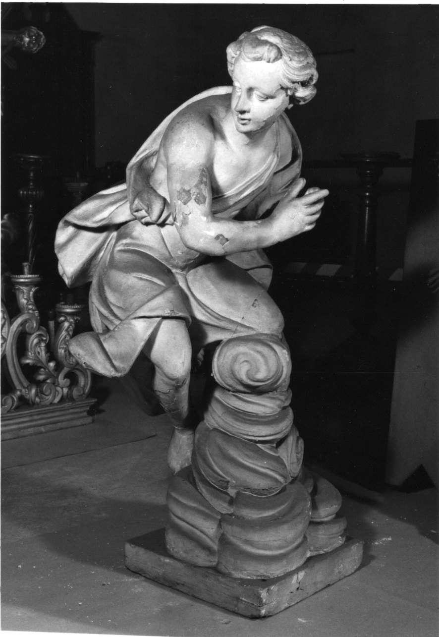 angelo adorante (statua, opera isolata) di Plura Carlo Giuseppe (cerchia) (metà sec. XVIII)