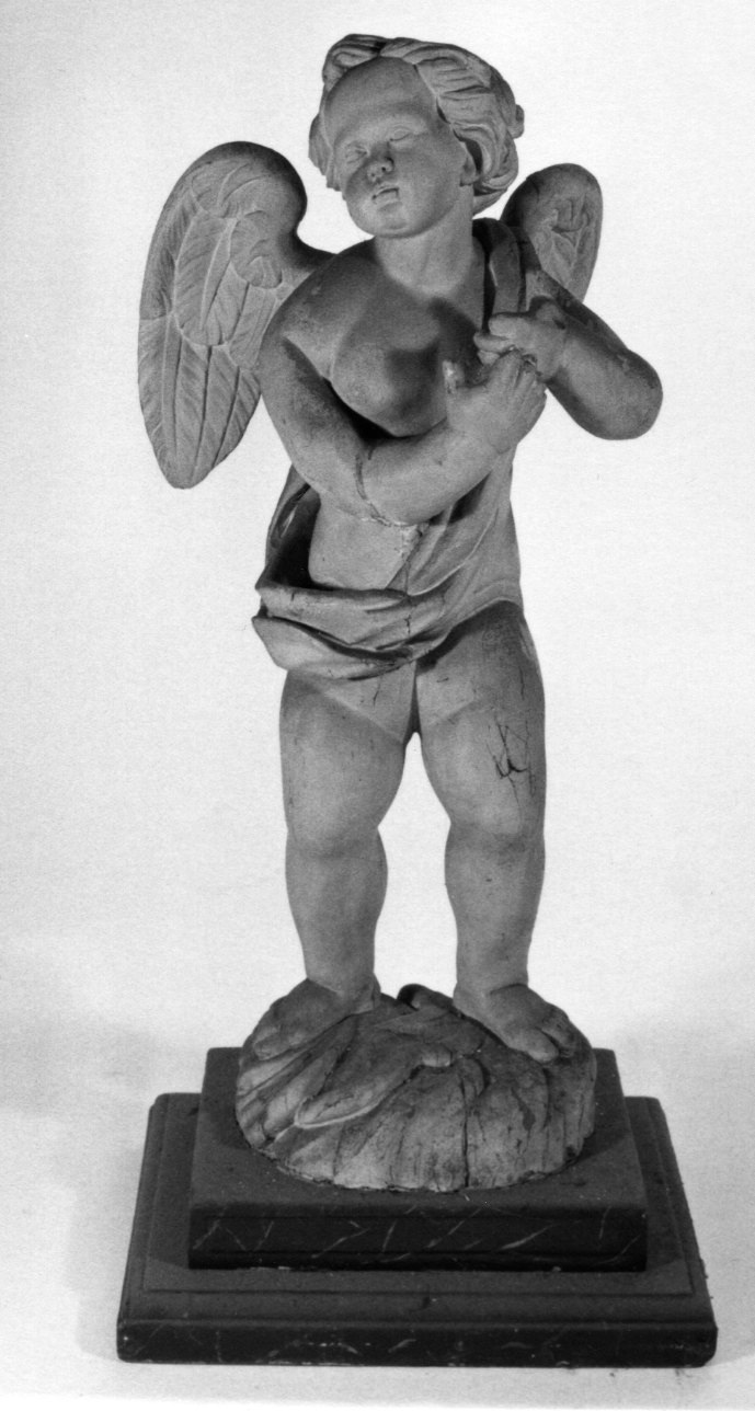 angelo reggicandelabro (candelabro - a statua, opera isolata) - bottega piemontese (prima metà sec. XIX)