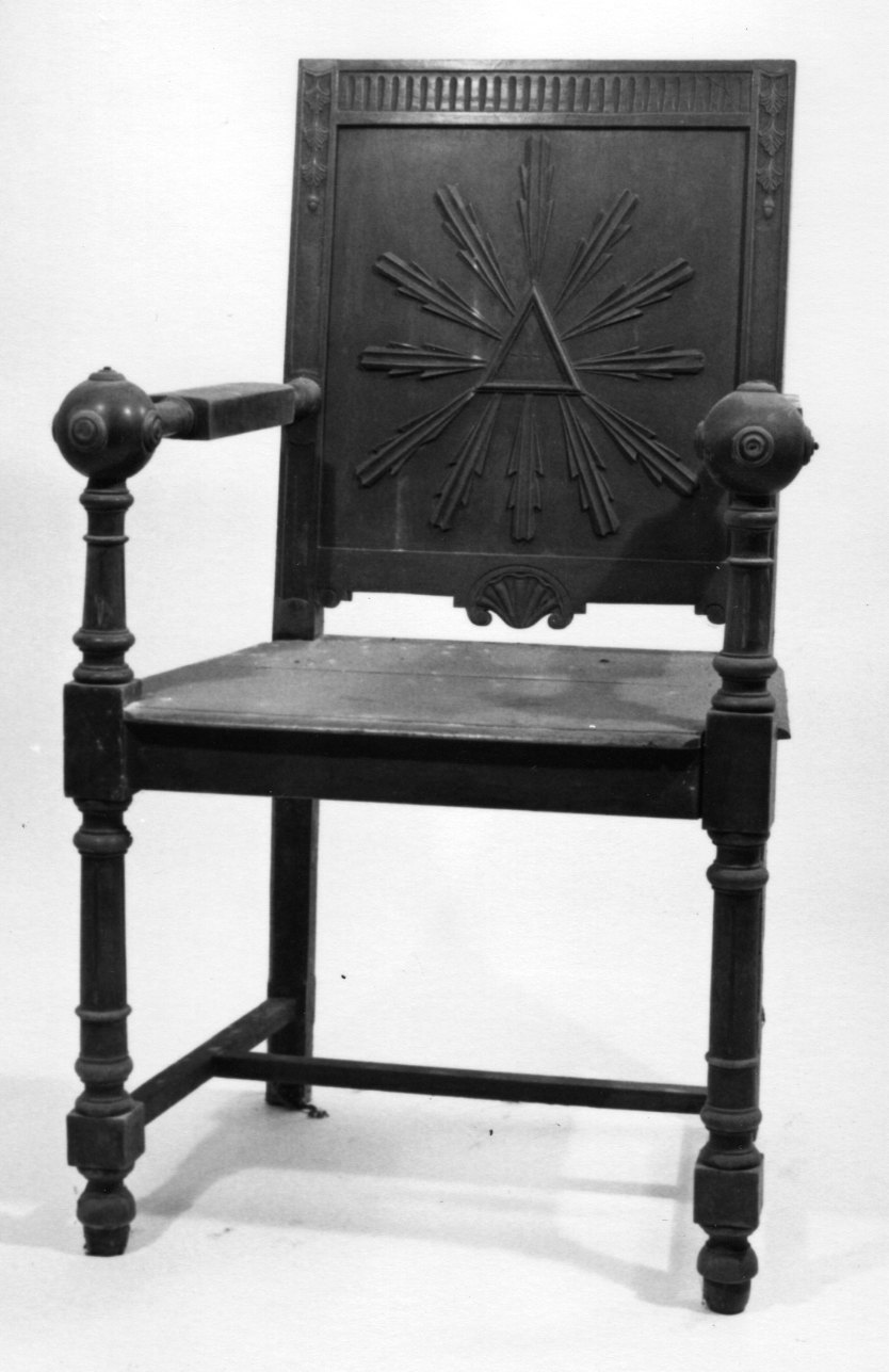 sedia - a braccioli, serie - bottega piemontese (fine/inizio secc. XIX/ XX)