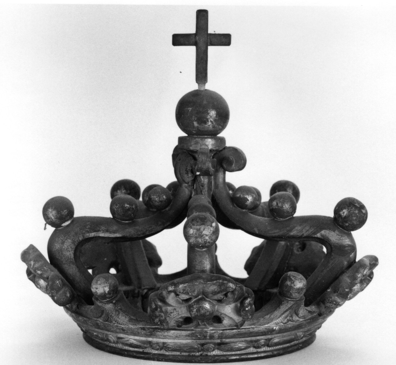 corona di immagine sacra, opera isolata - bottega piemontese (fine/inizio secc. XIX/ XX)