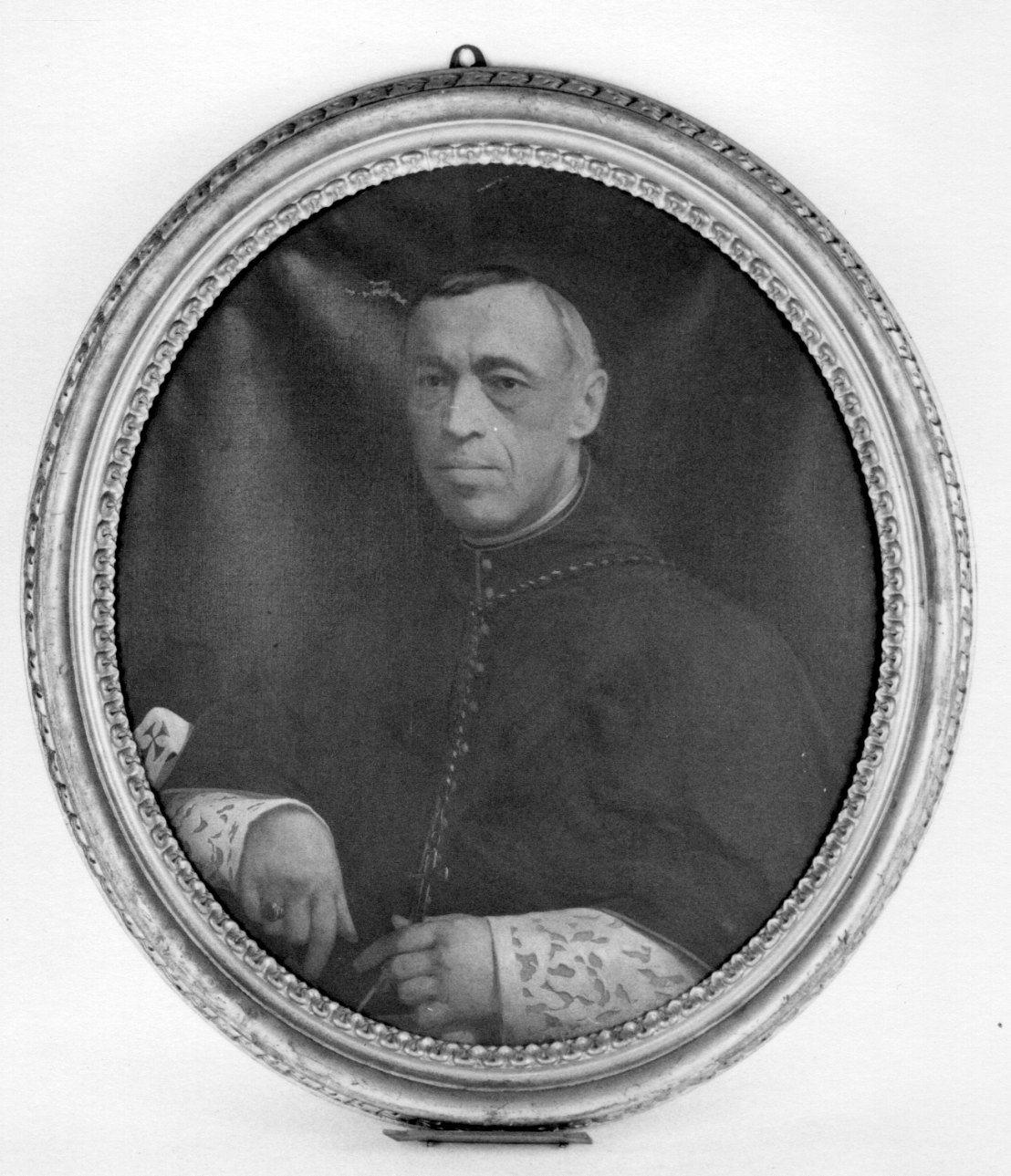 ritratto a mezza figura di prelato (dipinto, opera isolata) - ambito piemontese (ultimo quarto sec. XIX)