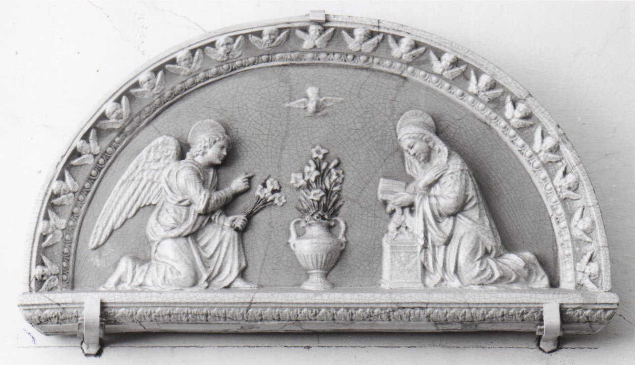 Annunciazione (rilievo, opera isolata) - produzione italiana (ultimo quarto sec. XIX)