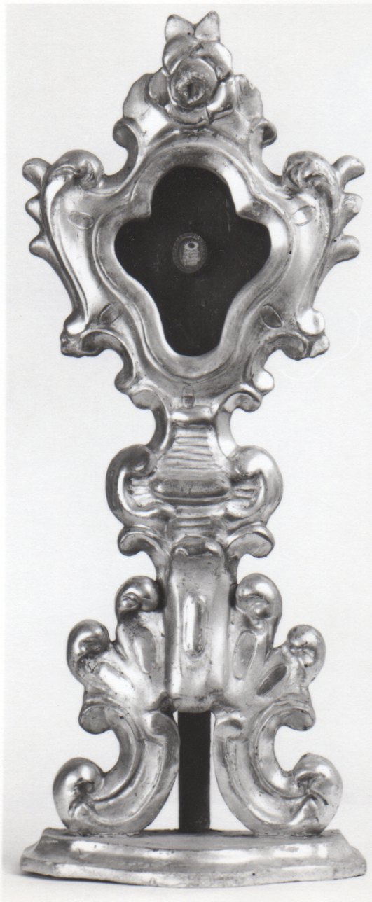 reliquiario, serie - bottega piemontese (metà sec. XVIII)