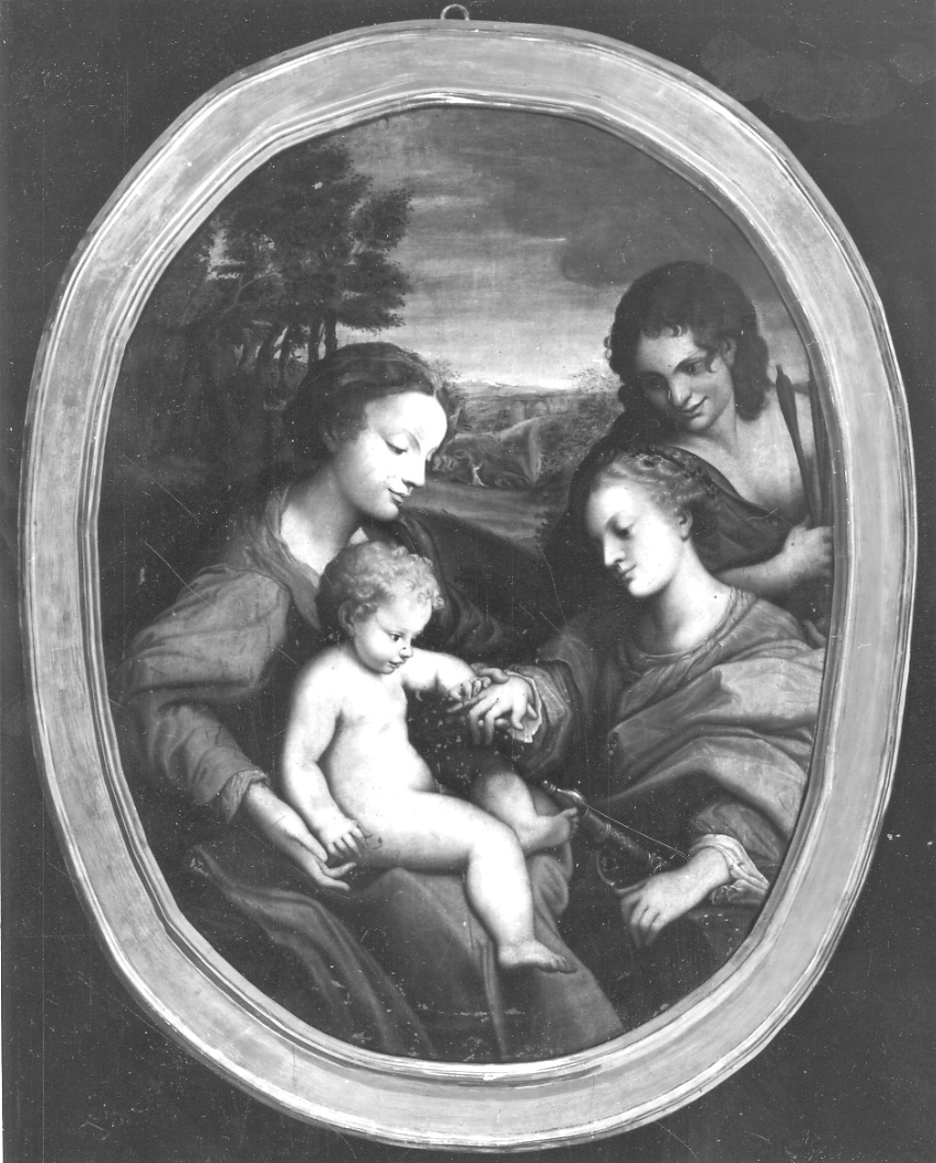 matrimonio mistico di Santa Caterina d'Alessandria (dipinto, opera isolata) - ambito emiliano-lombardo (fine sec. XVI)