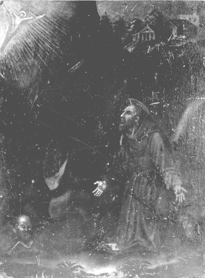 San Francesco d'Assisi riceve le stimmate (dipinto, opera isolata) - ambito lombardo (metà sec. XVI)