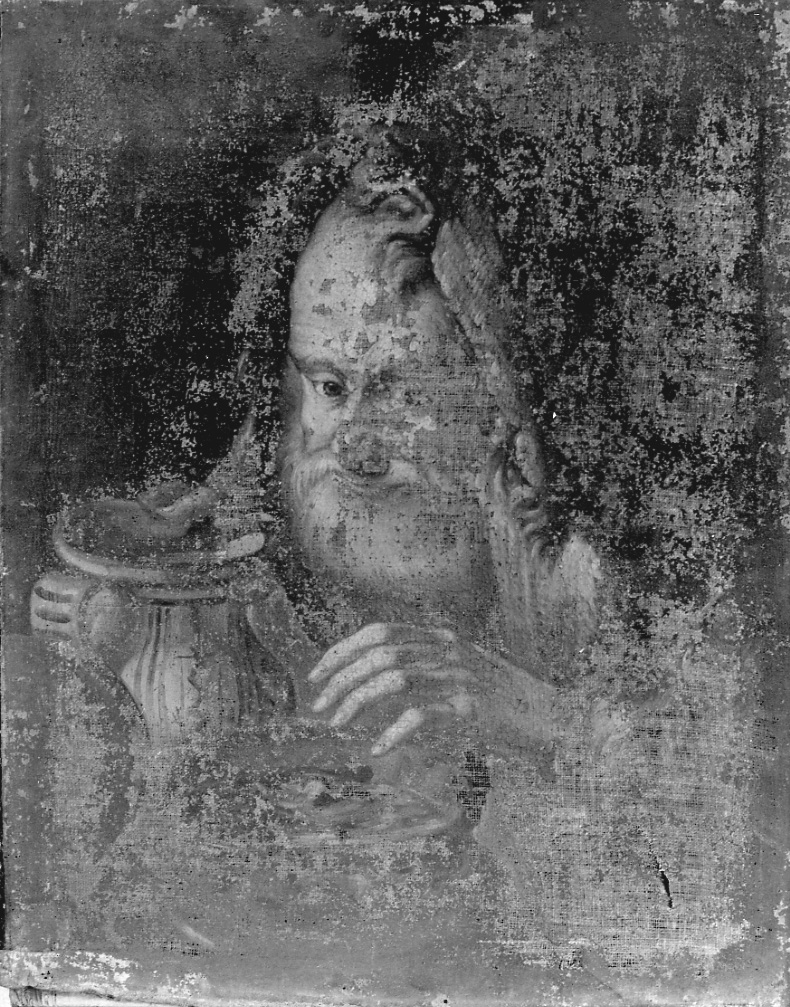 figura maschile di anziano (dipinto, opera isolata) - ambito bergamasco-bresciano (prima metà sec. XVIII)