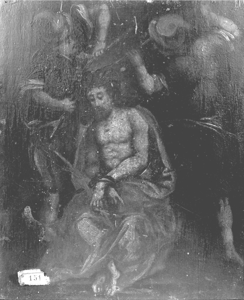 incoronazione di spine (dipinto, opera isolata) - ambito della Valsesia (ultimo quarto sec. XVI)