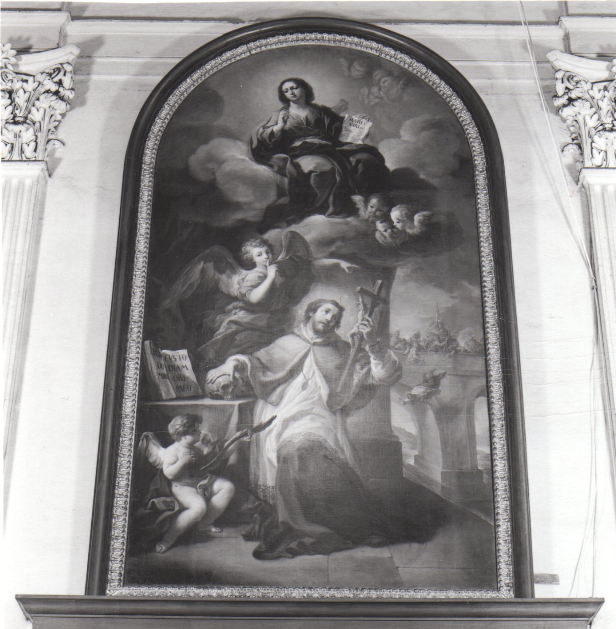 San Giovanni Nepomuceno e la Madonna della Lettera di Messina (dipinto, opera isolata) di Conca Sebastiano, Giaquinto Corrado (secondo quarto sec. XVIII)