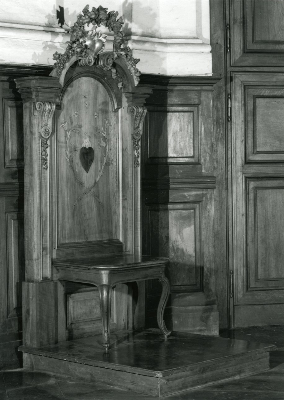 cattedra, opera isolata - manifattura torinese (metà sec. XVIII, sec. XX)