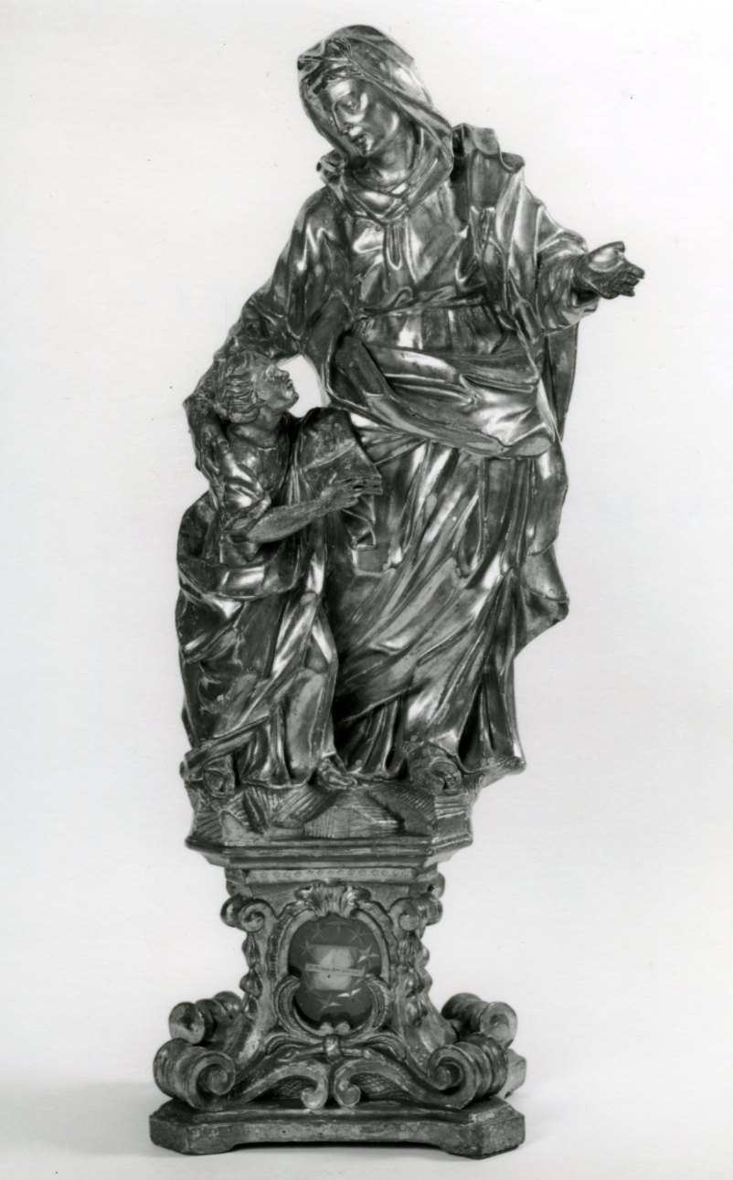 Maria Vergine bambina e Sant'Anna (reliquiario - a statua, opera isolata) di Plura Carlo Giuseppe (primo quarto sec. XVIII)