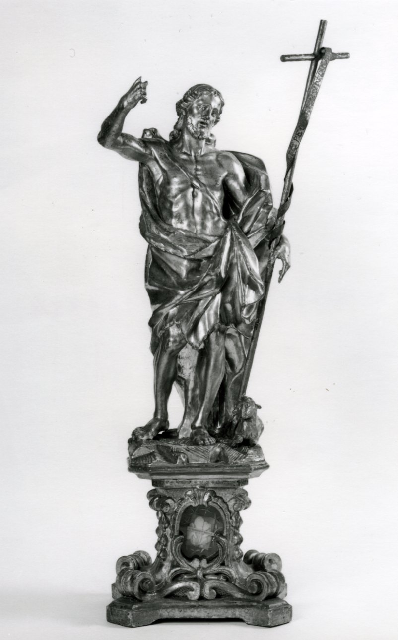 San Giovanni Battista (reliquiario - a statua, opera isolata) di Plura Carlo Giuseppe (primo quarto sec. XVIII)