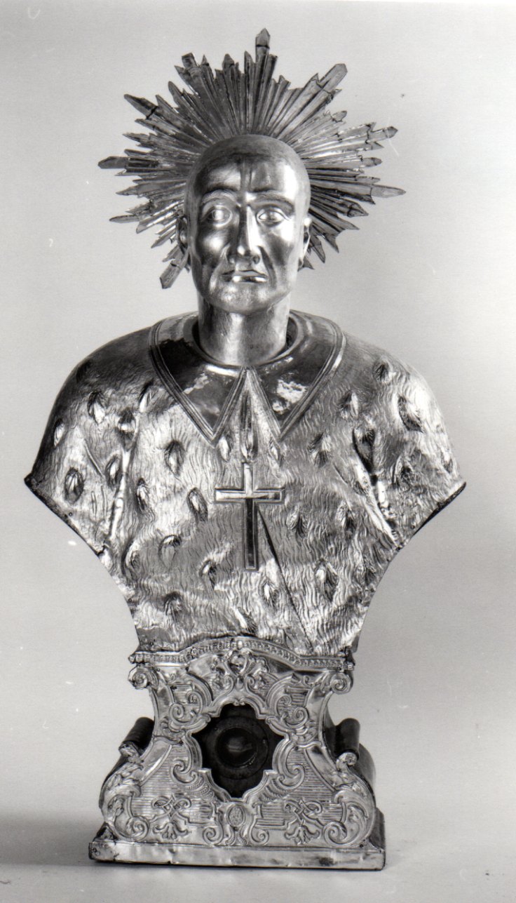 San Giovanni Nepomuceno (reliquiario - a busto, opera isolata) - ambito piemontese (prima metà sec. XVIII)