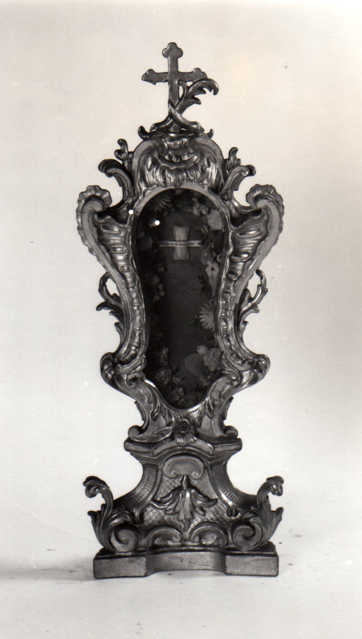 reliquiario, serie - bottega piemontese (metà sec. XVIII)