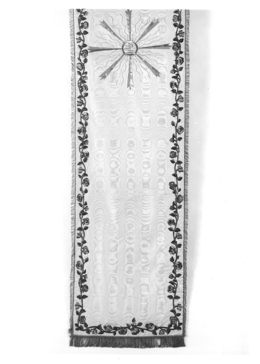 velo omerale, elemento d'insieme - manifattura italiana (fine, ultimo quarto sec. XVIII, sec. XX)