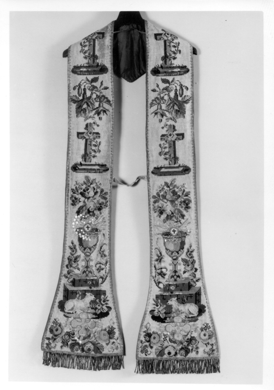 simboli della passione (stola, opera isolata) - ambito piemontese (sec. XIX)