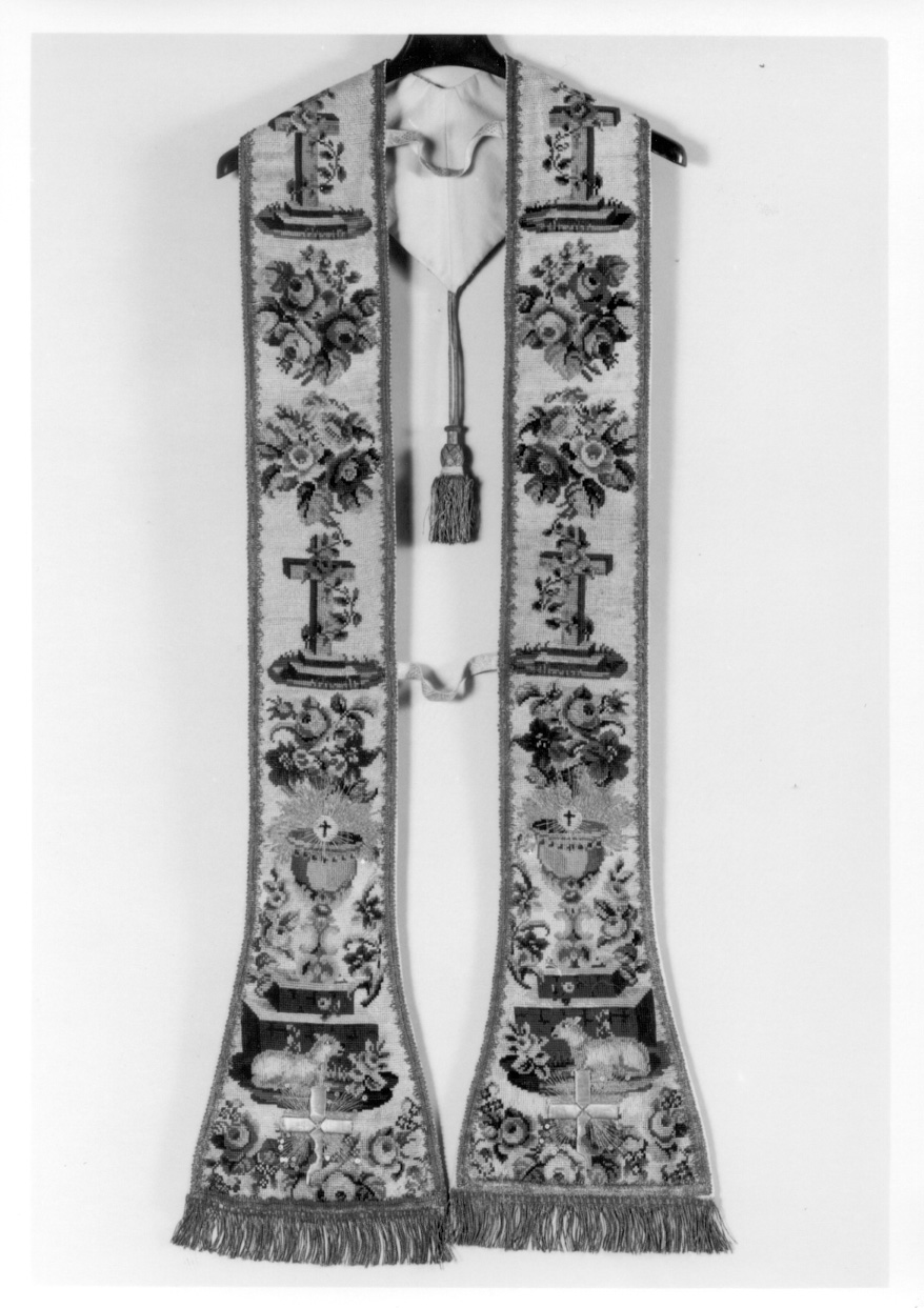 simboli della passione (stola, opera isolata) - ambito piemontese (sec. XIX)