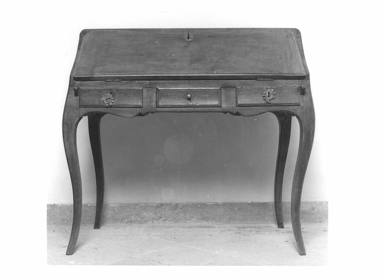 scrivania - a ribalta, opera isolata - produzione piemontese (seconda metà sec. XIX)