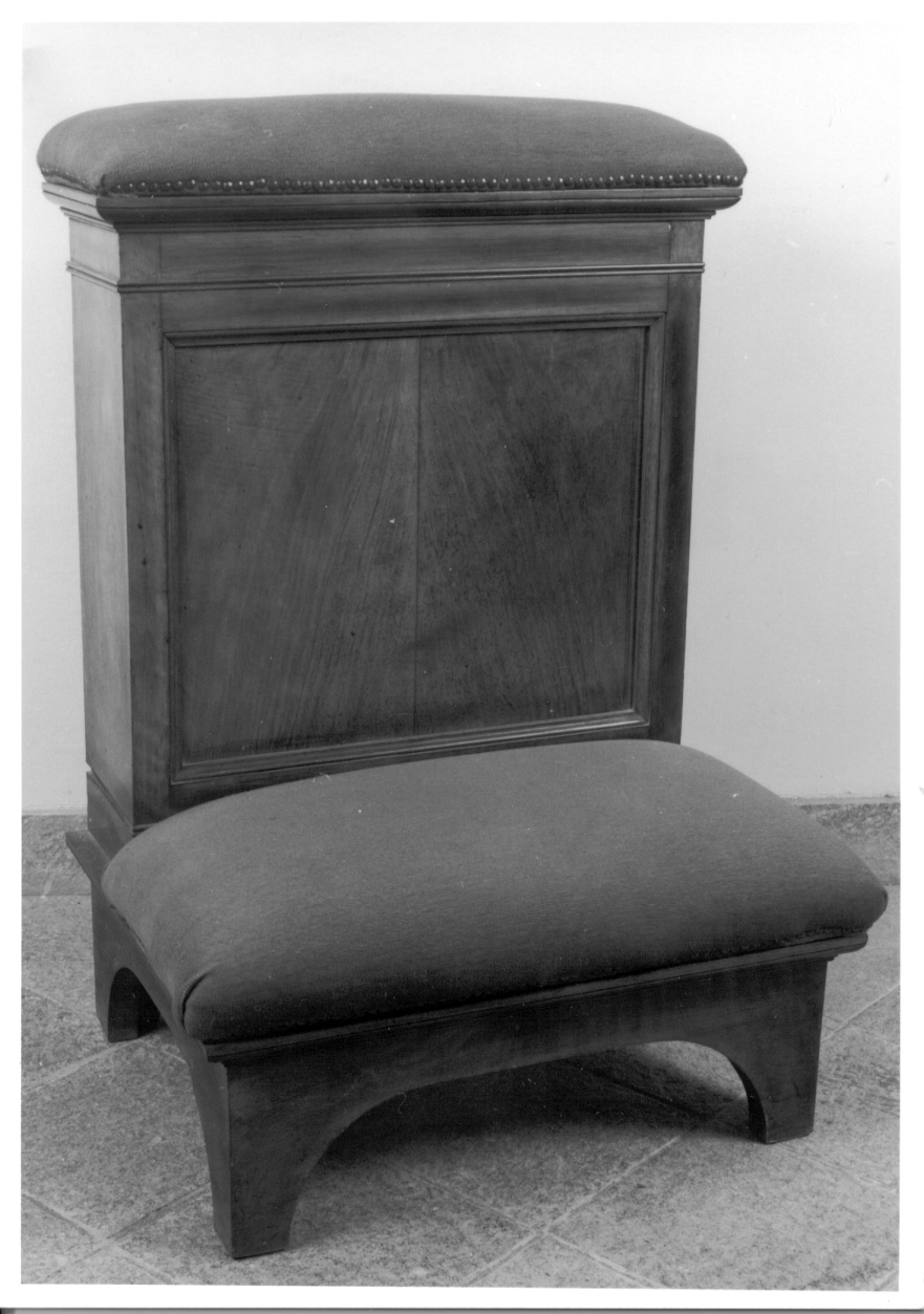 inginocchiatoio, opera isolata - produzione piemontese (terzo quarto sec. XIX)