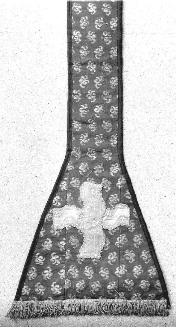 stola, elemento d'insieme - manifattura italiana (primo quarto sec. XVII, sec. XIX)