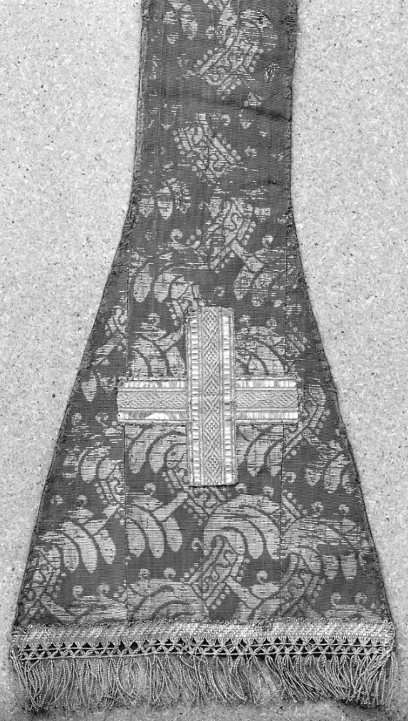 stola, elemento d'insieme - manifattura italiana (fine/inizio, metà secc. XVI/ XVII, sec. XVII)