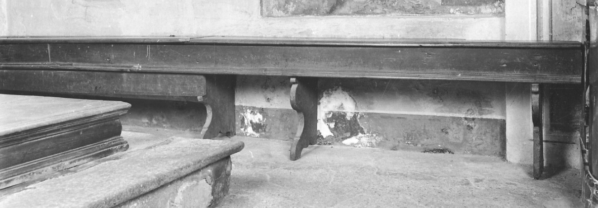 banco da chiesa, serie - bottega della Valsesia (prima metà sec. XIX)