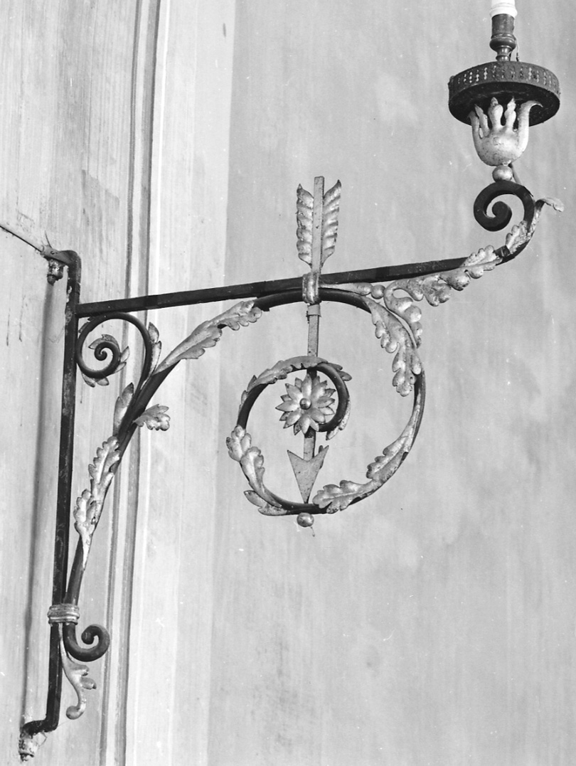 candeliere da parete, serie - bottega piemontese (fine/inizio secc. XIX/ XX)