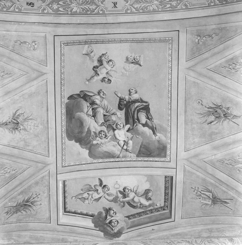 gloria di San Pietro e San Paolo (dipinto, opera isolata) di Avondo Giovanni (primo quarto sec. XIX)