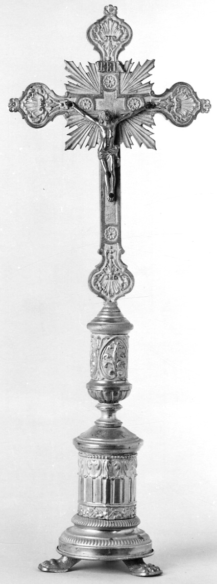 Cristo crocifisso (croce d'altare, opera isolata) - ambito lombardo-piemontese (fine/inizio secc. XIX/ XX)