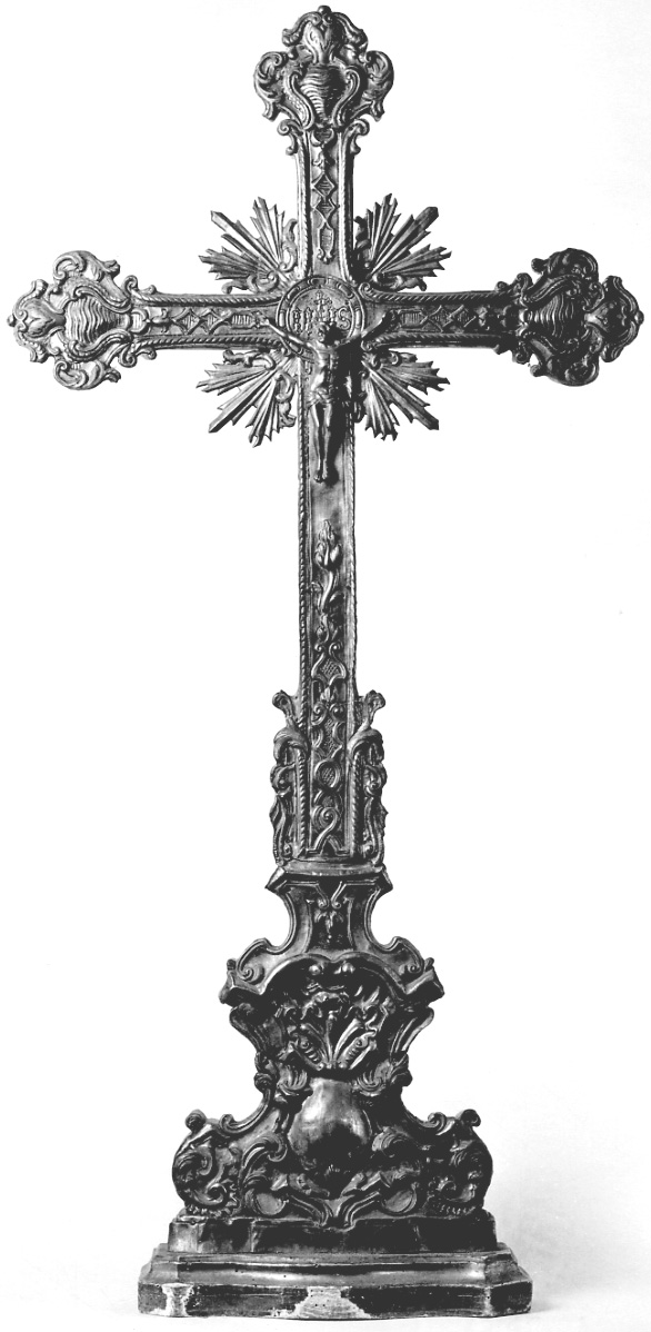 Cristo crocifisso (croce d'altare, opera isolata) - bottega lombardo-piemontese (prima metà sec. XVIII)