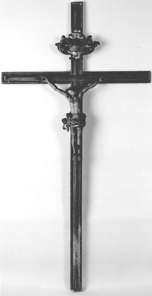 Cristo crocifisso (croce processionale, opera isolata) - bottega della Valsesia (prima metà sec. XVIII)