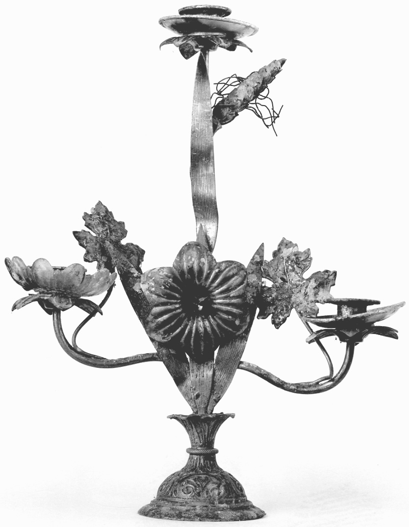 candelabro, serie - bottega lombardo-piemontese (fine/inizio secc. XIX/ XX)