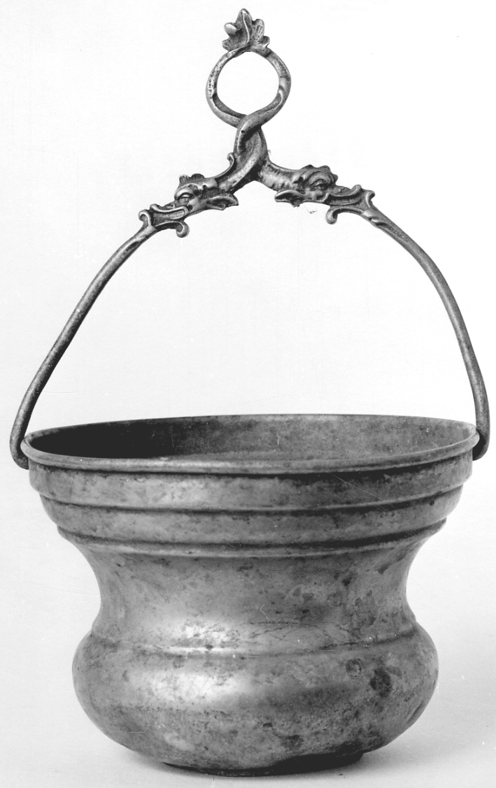 secchiello per l'acqua benedetta, opera isolata - bottega lombardo-piemontese (prima metà sec. XIX)