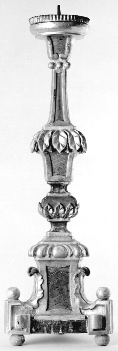 candeliere, serie - bottega della Valsesia (prima metà sec. XIX)