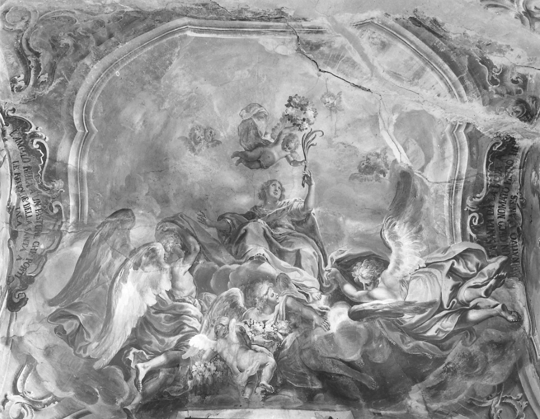 gloria di Sant'Eurosia (dipinto, elemento d'insieme) di Peracino Lorenzo il Vecchio (sec. XVIII)