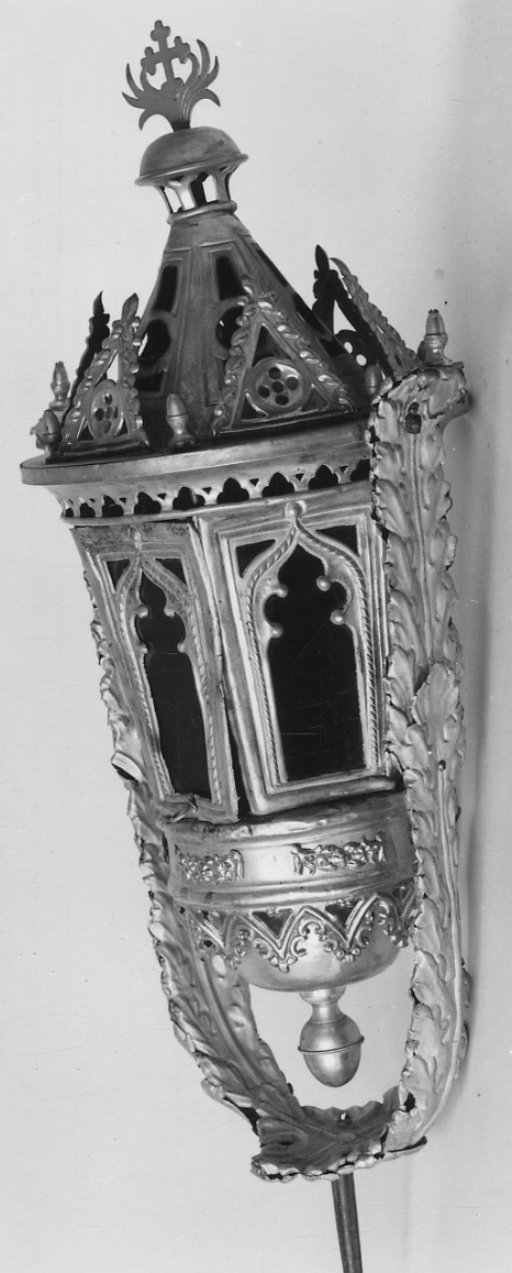 lanterna processionale, serie - bottega lombardo-piemontese (seconda metà sec. XIX)