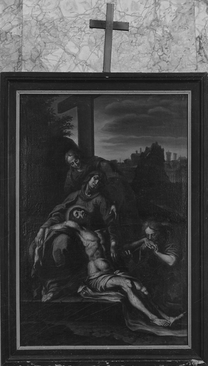 stazione XIII: Gesù deposto dalla croce (dipinto, elemento d'insieme) di Peracino Lorenzo il Vecchio (sec. XVIII)