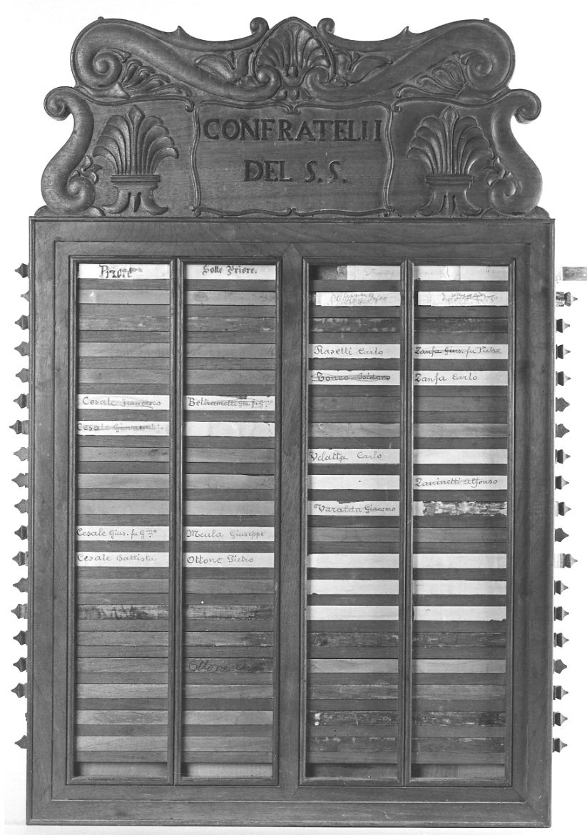 tabella di confraternita, opera isolata - bottega della Valsesia (sec. XIX)