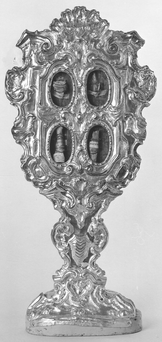 reliquiario - a ostensorio, serie - bottega lombardo-piemontese (seconda metà sec. XVIII)