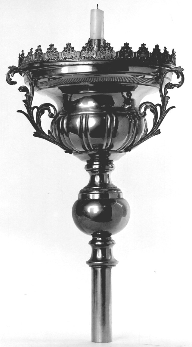 candelabro portatile, serie - produzione lombardo-piemontese (ultimo quarto sec. XIX)