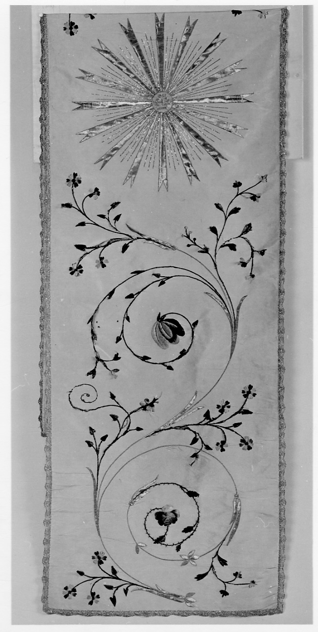 velo omerale, opera isolata - manifattura lombardo-piemontese (seconda metà sec. XIX)