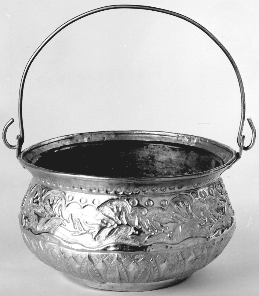 secchiello per l'acqua benedetta, opera isolata - bottega lombardo-piemontese (ultimo quarto sec. XVIII)