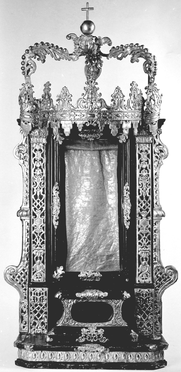 tronetto per esposizione eucaristica, opera isolata - bottega lombardo-piemontese (seconda metà sec. XVIII)