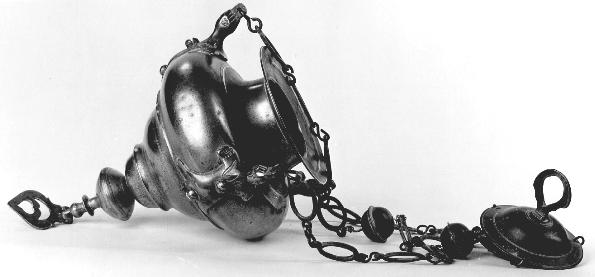 lampada pensile, opera isolata - bottega lombardo-piemontese (sec. XVII)