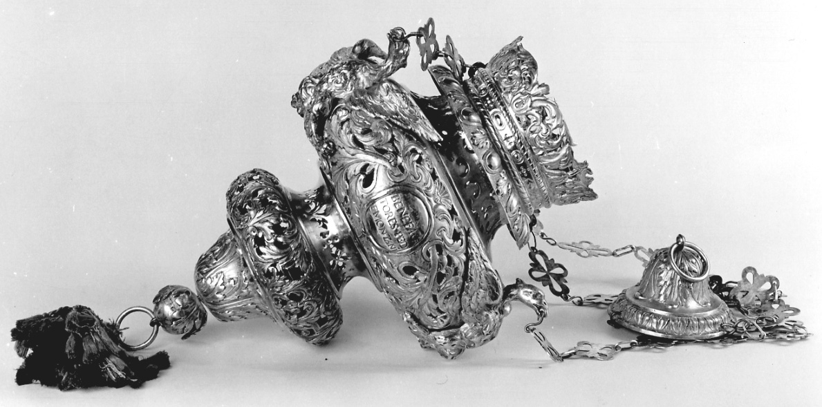 lampada pensile, opera isolata - bottega lombardo-piemontese (sec. XVII)